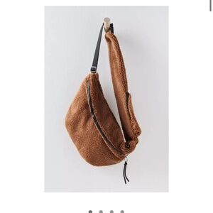 Free People FP Movement Overachiever Sherpa Sling Bag - Teddy Brown